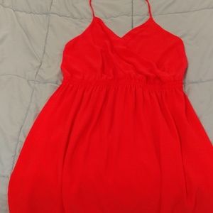 Gorgeous coral dress, the back is completely out.